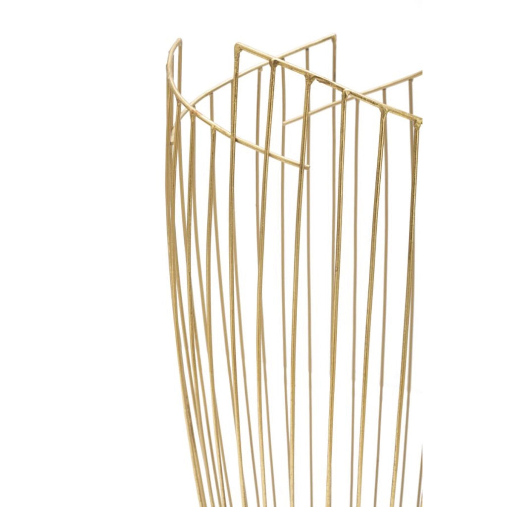 Porta Ombrelli VKH327, Oro, Metallo, 28x28x69 cm