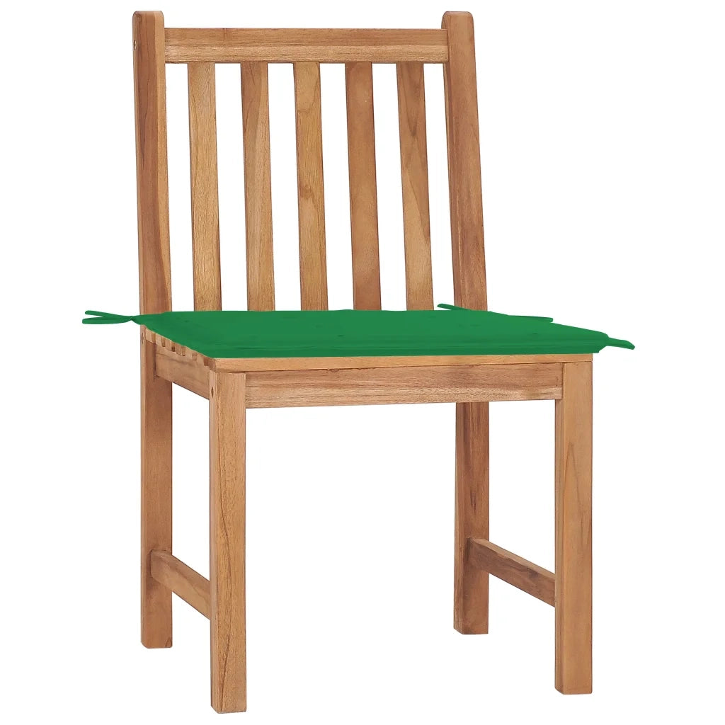 Sedie da Giardino 2 pz | Sedie da Esterno con Cuscini in Legno Massello di Teak