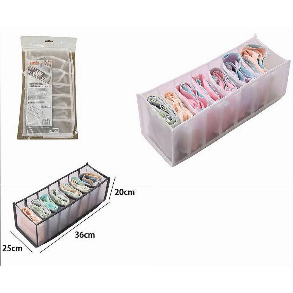 Trade Shop - Organizer Organizzatore Per Armadio Cassetti Mobile Pieghevole 7 Scomparti 87407 -