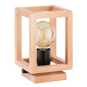 Lampada da tavolo PAKO scandinava legno chiaro E27