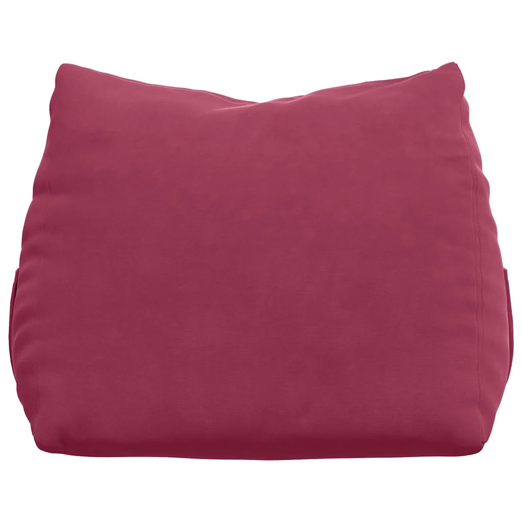Cuscino per Schiena Rosso Vino 45 x 20 x 35 cm Tessuto in Cords 42015024