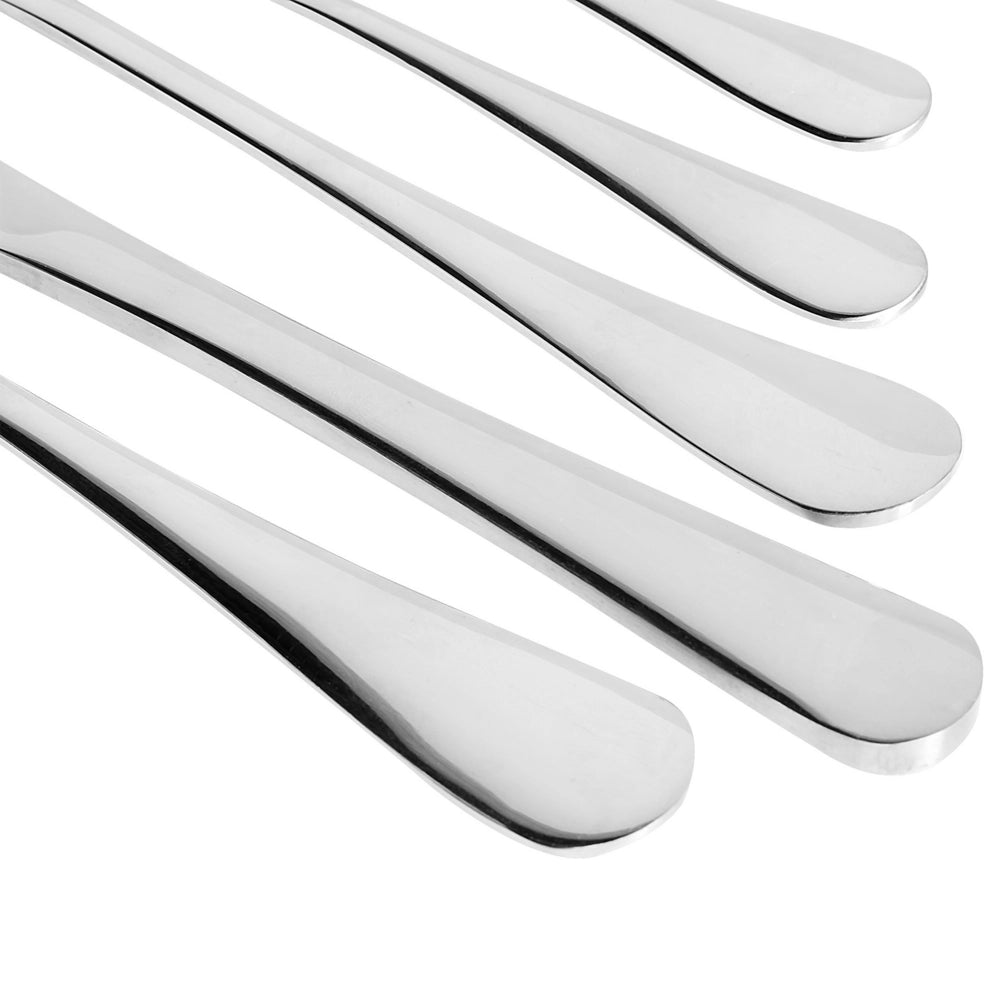 Set di posate in acciaio inox argento 30 pezzi per 6 persone Coltello Cucchiaio Forchetta Cucchiaio Forchetta per torte Design moderno