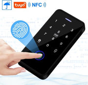 Sistema di Controllo di Accesso Bluetooth IP68 Acqua Immergibile con Riconoscimento delle Impressioni Digitali e RFID, Pannello Tastierino + 10 Pezzi di 13,56 MHz Chiavette senza Cerniera