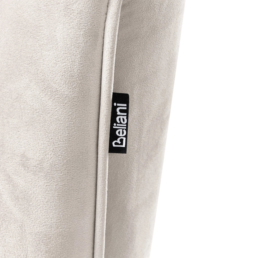 Divano per bambini rivestito in velluto senza braccioli beige per bambini piccoli stile moderno
