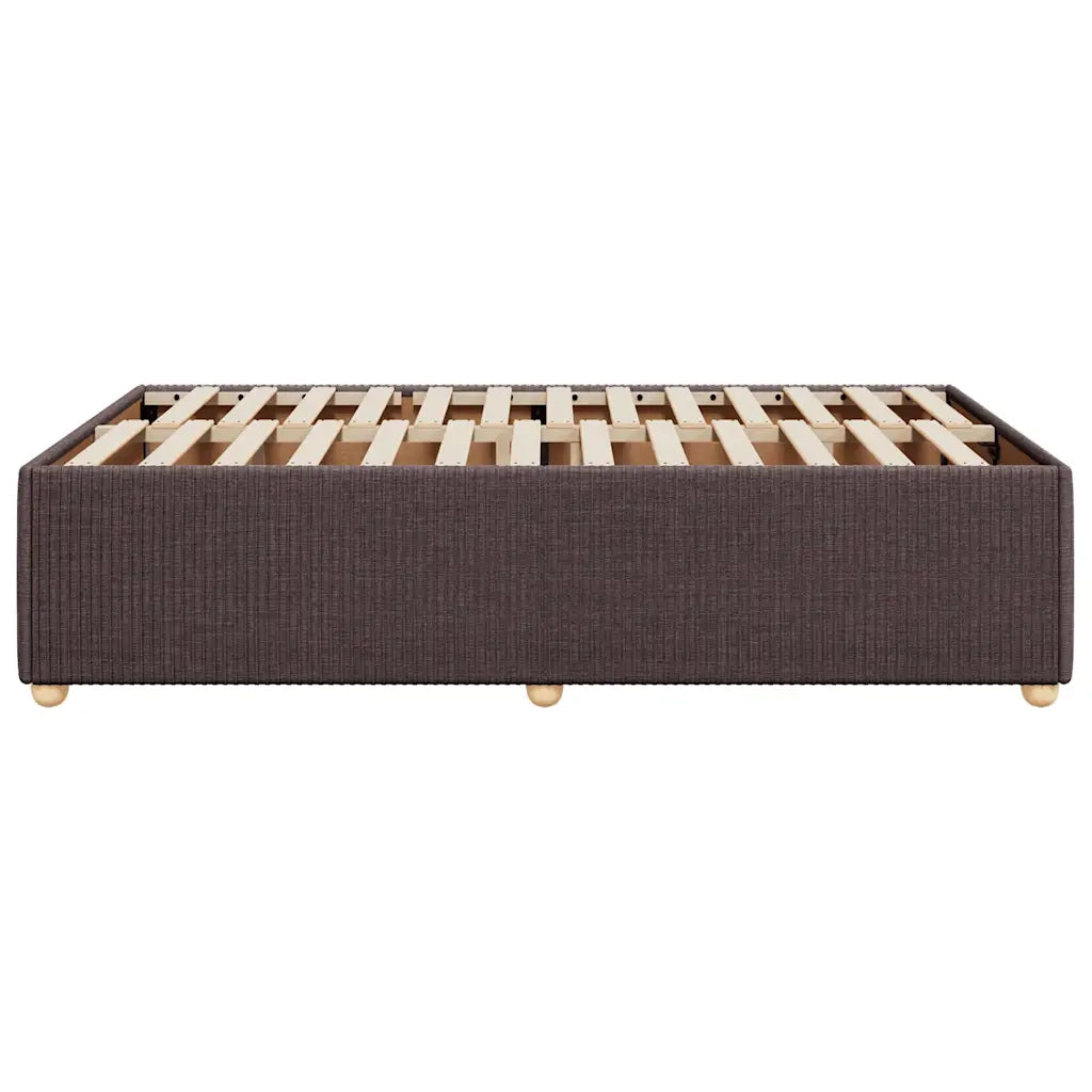 Letto matrimoniale | Letto per adulti | Giroletto senza Materasso Marrone Scuro 120x200 cm Tessuto