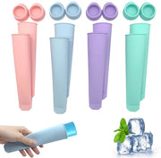 Forme per Gelato in Silicone - 8 Pezzi - Forme Reutilizzabili per Gelati - Utilizzo Multifunzionale - Sicure e Ambientalmente Prolifiche - Facili da Pulire - Forme per Gelato
