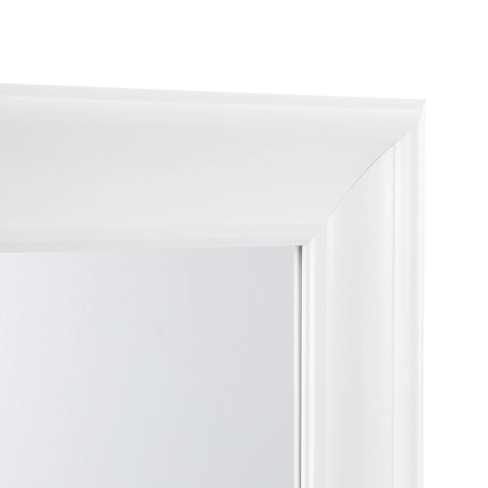 Specchio da parete pensile bianco 61 x 91 cm in materiale sintetico ispirato allo stile minimalista scandinavo