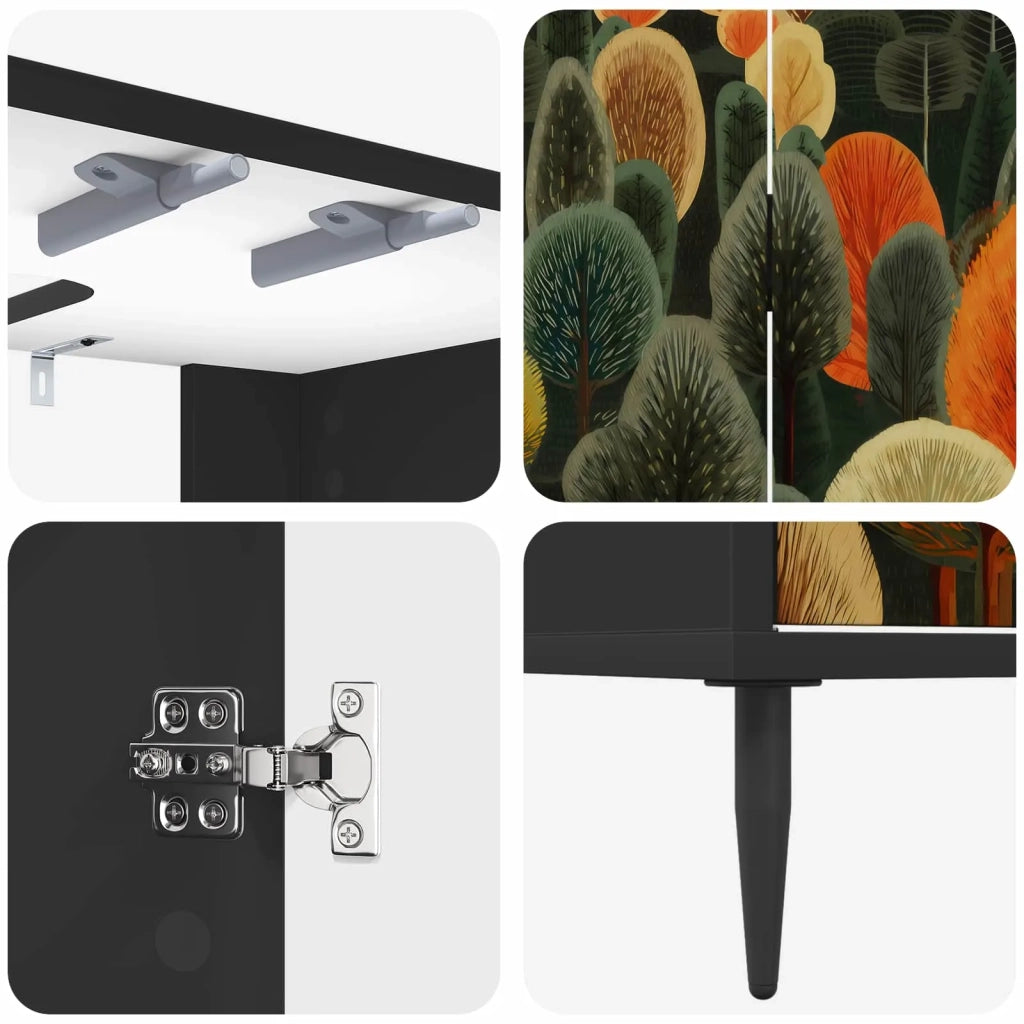 Mobile da Bagno ZAANDAM Rovere Nero 60 x 40 x 61 cm 8007420