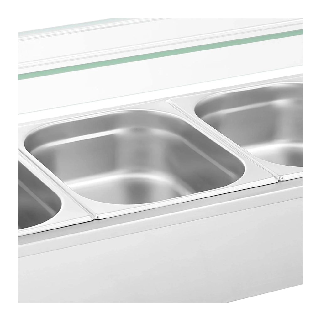 Bagnomaria - 2.000 watt - 3 x GN 1/2 - rubinetto di scarico - coperchio in vetro 14_0004222