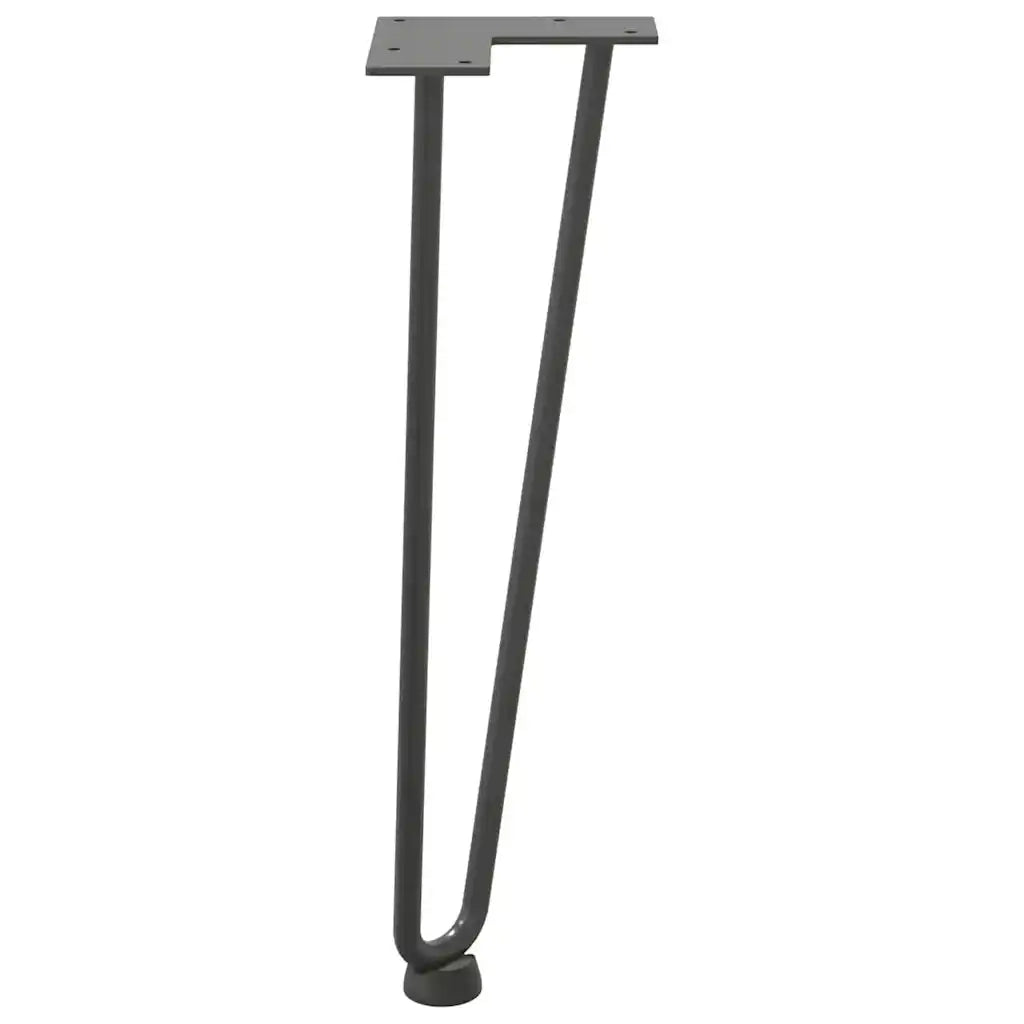Gambe a forcina per tavolino 4 pz antracite 42 cm acciaio massiccio 4012422