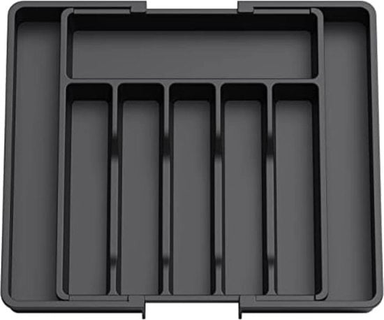 Organizzatore di carrello - Scatole di plastica - 57 x 38 x 5 cm - Nero