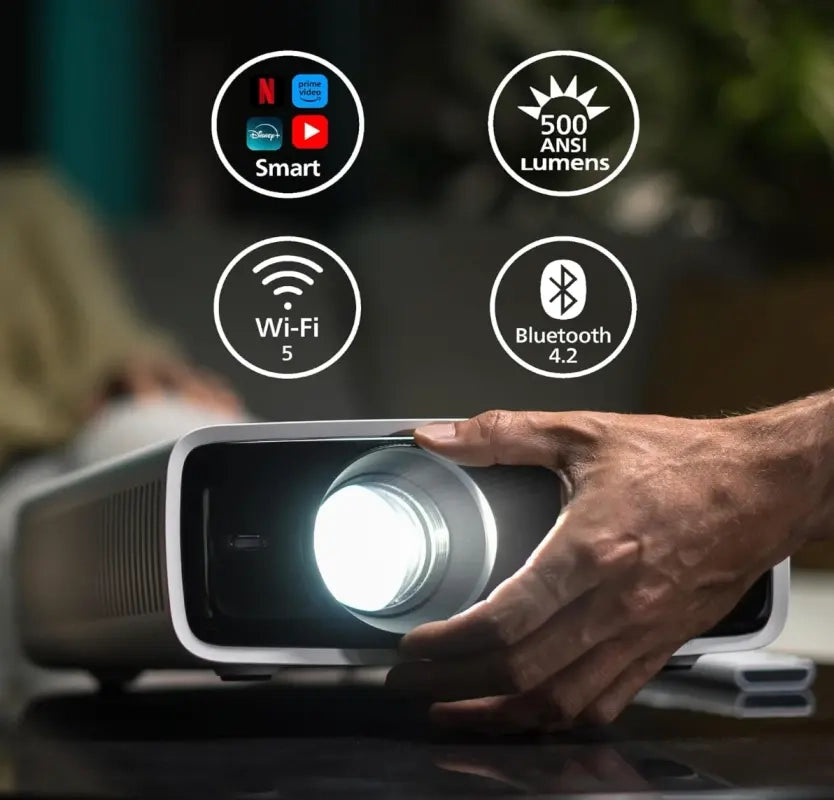 Videoproiettore Philips NEOPIX 550 SMART. Full HD 1080p . 100 pollici. Bianco