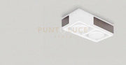 VELIA lampada a soffitto 2 luci attacco GX53 bronzo in gesso e alluminio 21,8x5,5cm