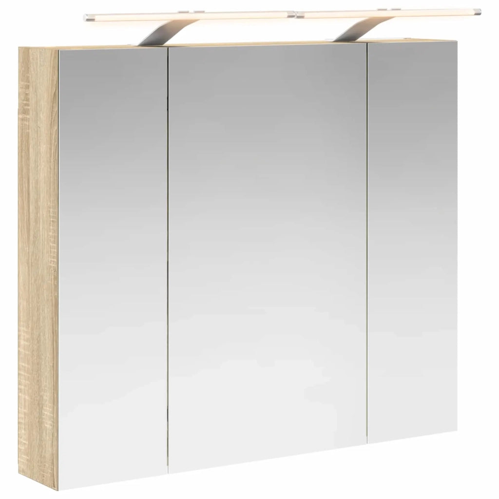 Mobiletto per specchio da bagno Rovere Sonoma 80 x 14.5 x 70 cm