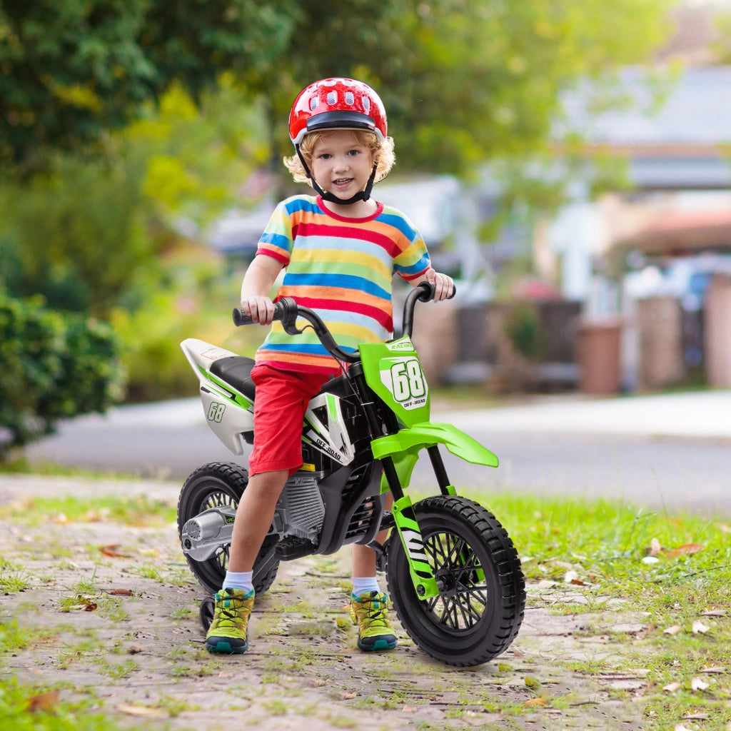 Moto Elettrica per Bambini ¨C zephmum ¨C Verde, Batteria 12V, 30 kg