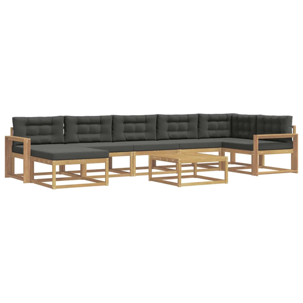 Set di divani da esterno 8 pcs Bianco e Antracite 3386801