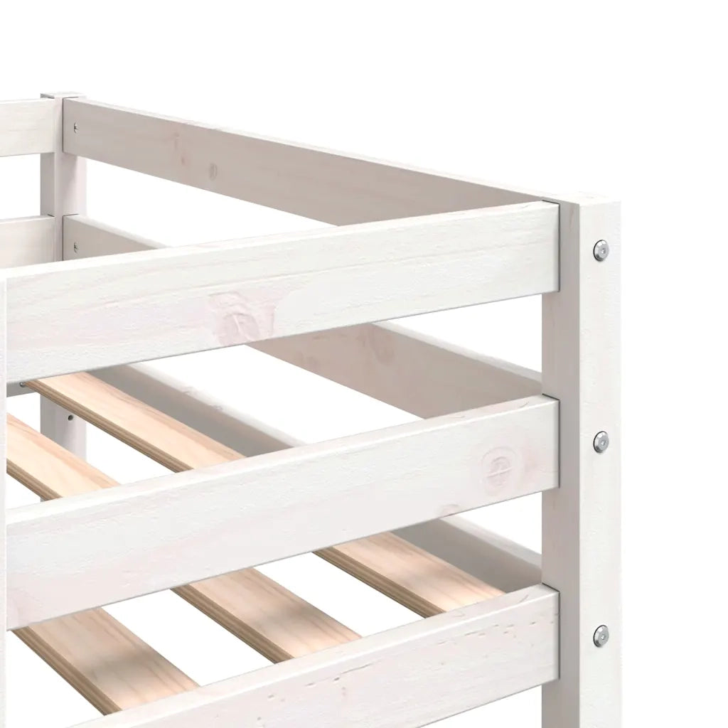 Giroletto per Bambini-Struttura Letto Bambini Bianco 75x190cm in Legno Massello di Pino