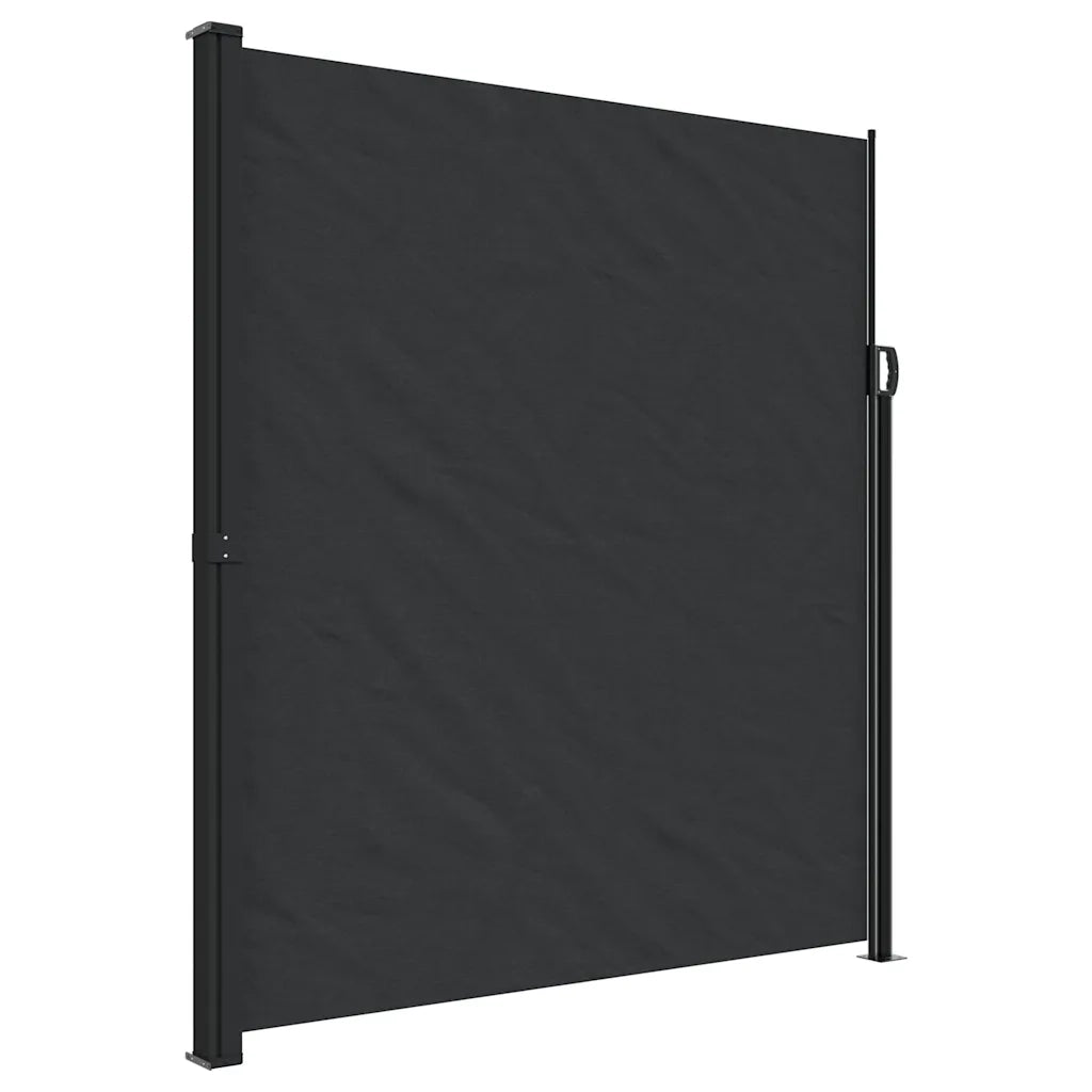 Tenda da Sole Laterale Retrattile-Tenda parasole per balcone per giardino Nera 220x300 cm