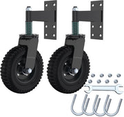 Hekwerkpoortwiel in acciaio da 20CM*2 per porta metallica Carico massimo singolo 275KG Ruote pesanti con ammortizzatore a molla regolabile da 360 gradi con viti e chiave