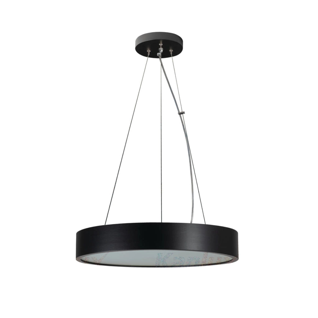 Lampadario Jasmin Kanlux nero legno/vetro 3xE27 20W