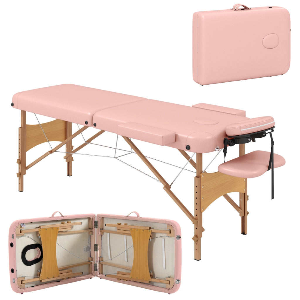 Poltrona Massaggiante Reclinabile con Poggiapiedi ¨C Minimal ¨C Rosa, Tessuto, 210x81x67-92 cm
