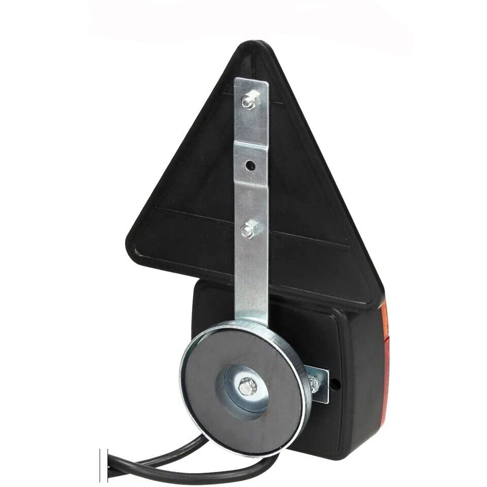 KIT LUCI STOP FANALI TRIANGOLI POSTERIORI MAGNETICHE 12V RIMORCHIO CARRELLO AMA 63754