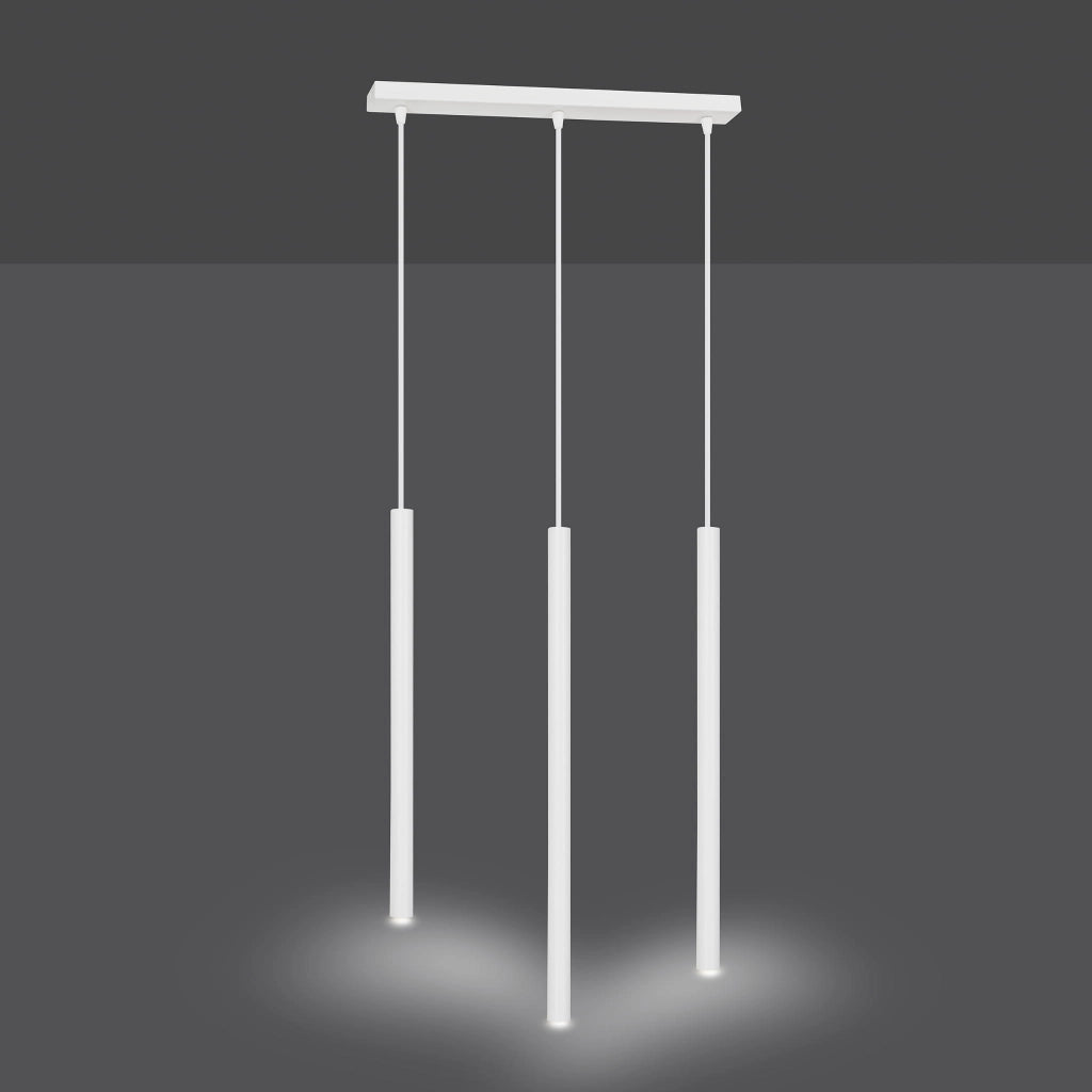 Emibig Selter 3 lampadario bianco 3xG9 45cm H120cm