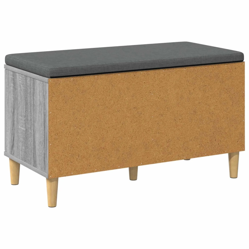 Panca per ingresso con cuscino-Sgabello-Panca da Corridoio Grigio Sonoma 60 x 38 x 46 cm 122590