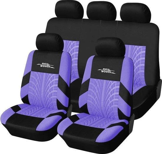 Kit di protezione per sedili auto universale Forma completa Set di protezione per sedili auto Barre di sostegno gomme Accessori per sedili auto 9 pezzi Paio