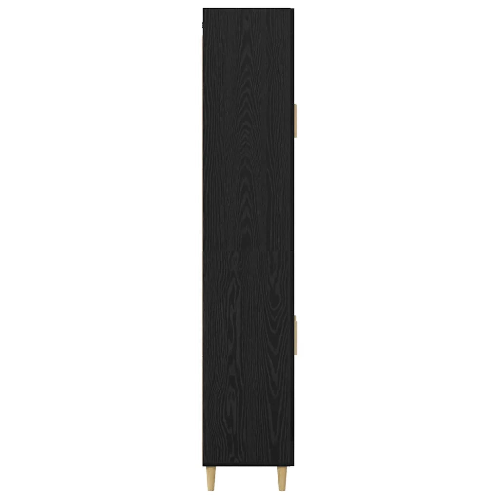 Credenza Rovere Nero 69,5 x 34 x 180 cm Legno multistrato 3416205