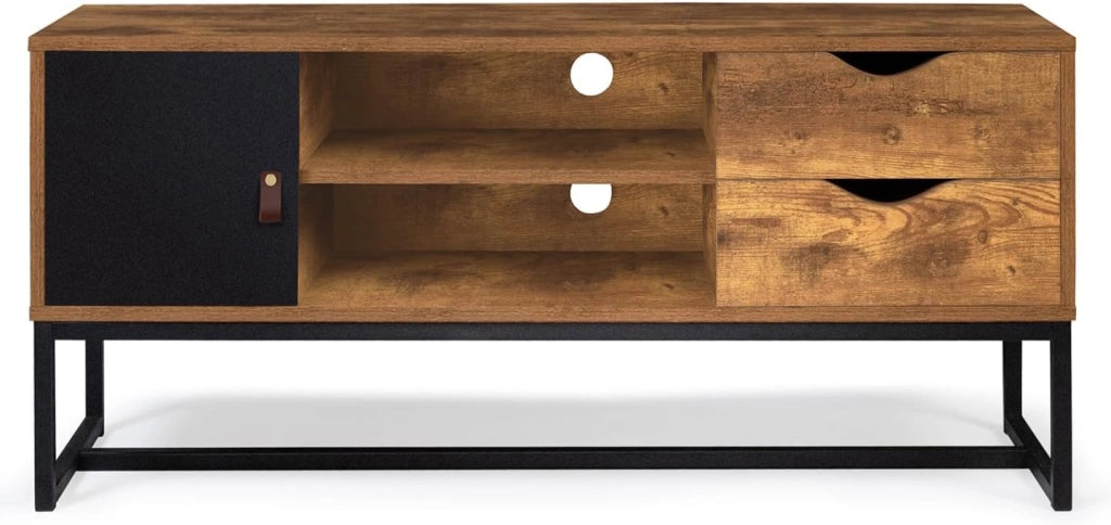 Porta TV CHICAGO a 2 cassetti con armadio dal design industriale