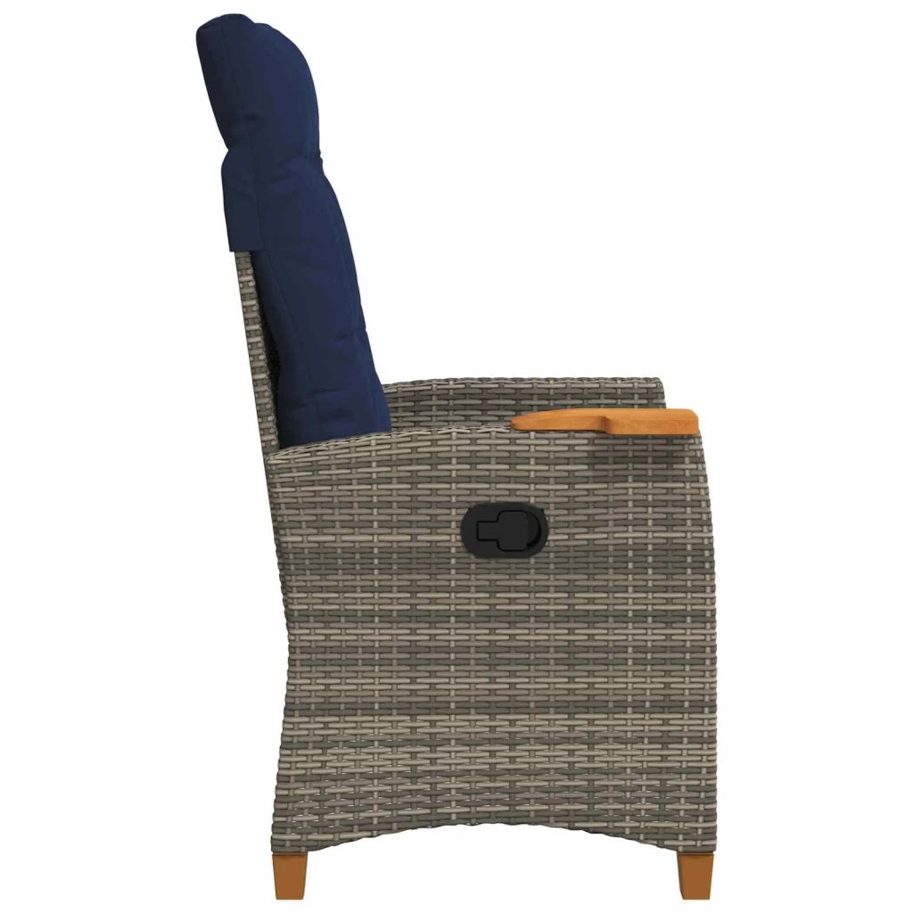 Poltrona reclinabile con tavolino 62 x 64 x 112 cm polyrattan CFW6272355