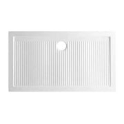 Piatto doccia 70x120 H 6.5 rettangolare in ceramica bianca con antiscivolo Ferdy