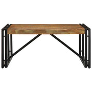 Tavolino Salotto-Tavolino da soggiorno-Tavolo Multicolore 80x80x35cm Legno Massello Recupero