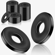 30 pezzi di M8 in acciaio inossidabile nero, DIN 9021 A2 V2A, carterini di chiusura, anelli di chiusura, asciugacapelli, grandi anelli di chiusura, anelli di chiusura inossidabili, per viti e dadi.