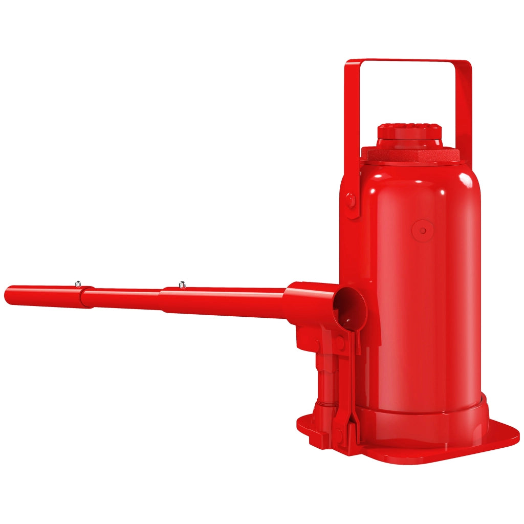 Cric a Bottiglia Idraulico 12 Tonnellate ¨C Zephmum ¨C Rosso, Lunghezza Maniglia 19-37 cm