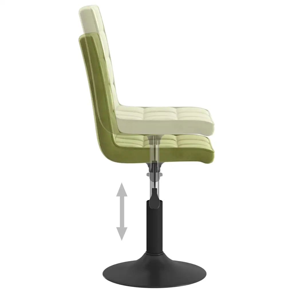 Sedie da Pranzo Girevoli 6 pz Verde Chiaro in Velluto 3089302