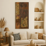 Olio su legno da parete door 50x120 cm design moderno | Duzzle