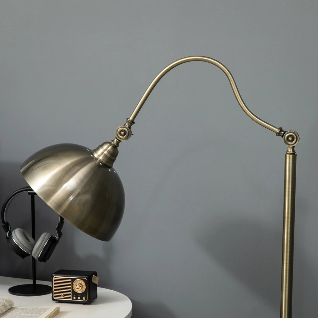 Lampada da terra vintage ¨C zephmum ¨C ottone 42x25,5x152 cm