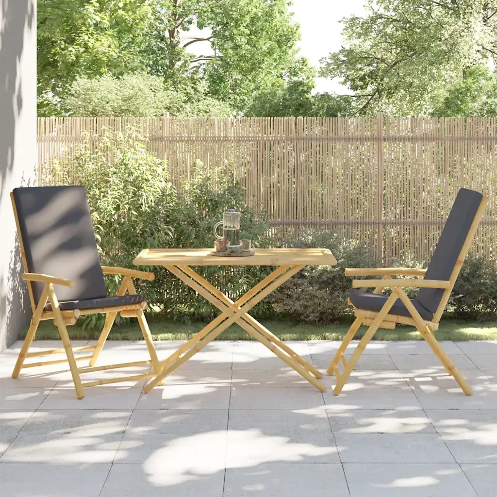 Tavolo da Giardino Pieghevole 110x55x75 cm in BambÃ¹