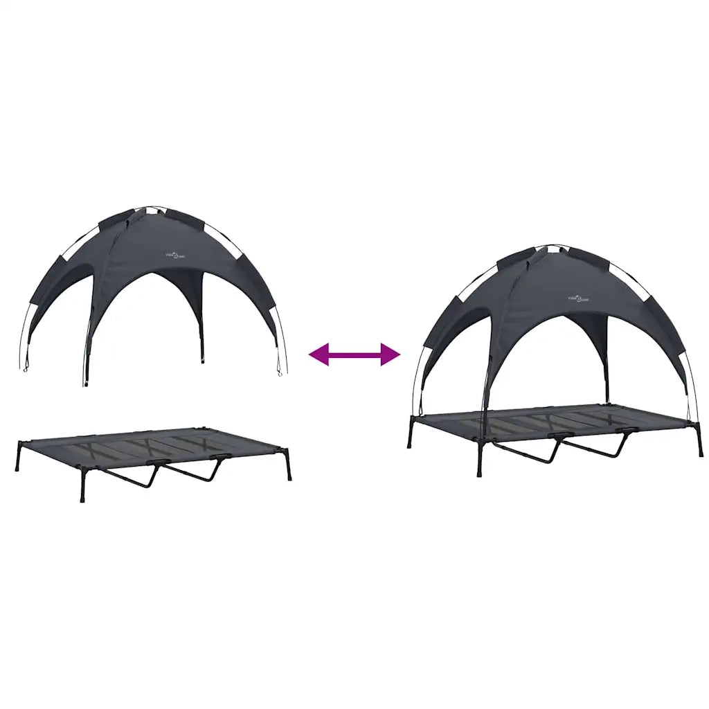 Letto per Cani Nero 122 x 93 x 106,5 cm Acciaio CFW9394842