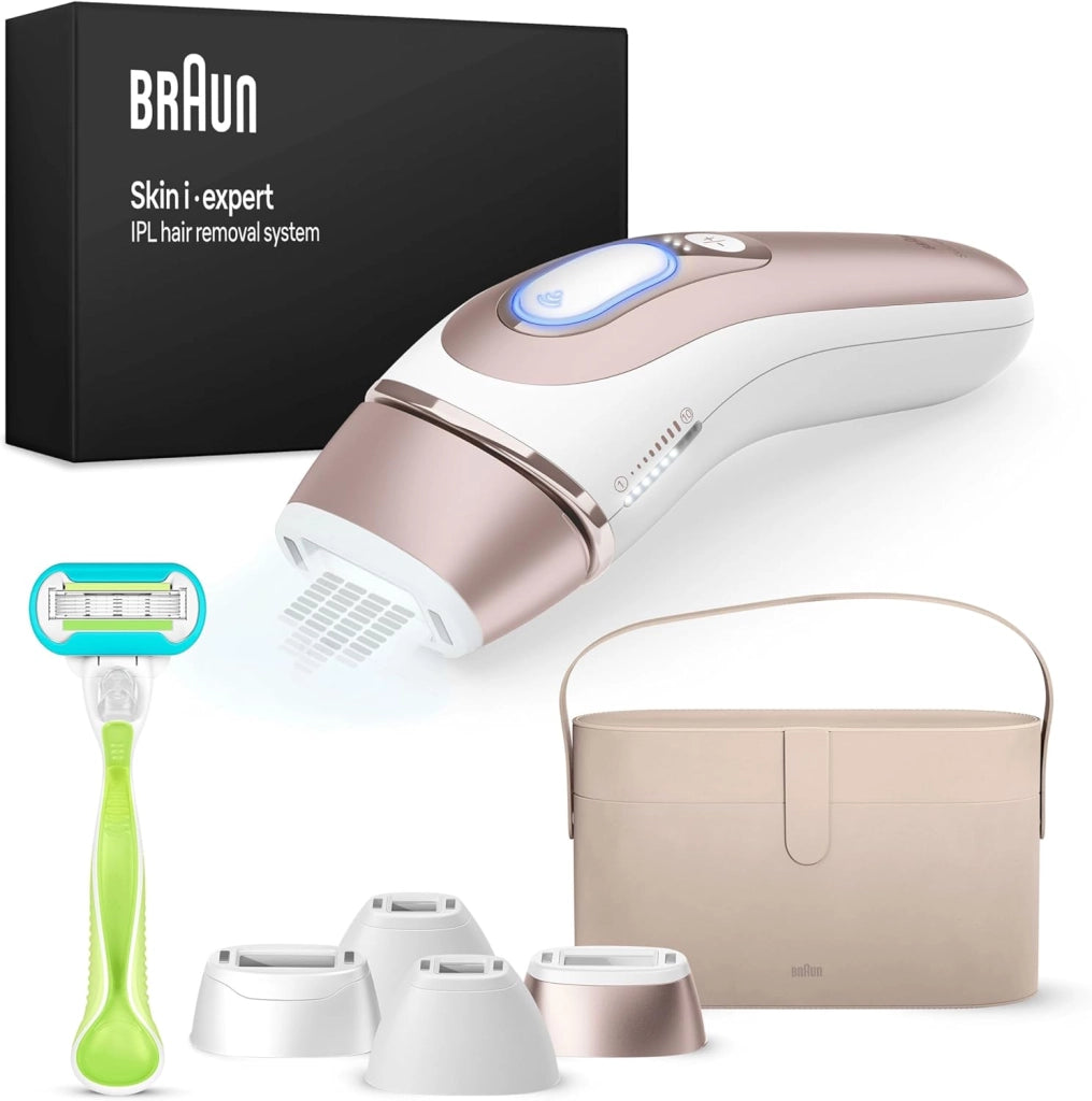 Braun Skin I·Expert Epilatore Luce Pulsata Smart, Depilatore Corpo Donna, Alternativa Laser Peli Donna, Include Pochette, Rasoio Venus, Luce Pulsata Braun, 4 Testine Viso E Corpo, PL7387