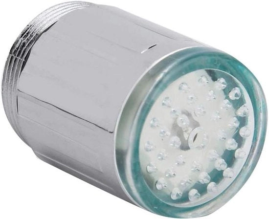 Sensore di Temperatura LED per Rubinetto con 3 Colori Cambiante e Controllo Flusso Acqua - Adatto per Wastafel Bagno con Filtro a Maglia
