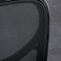 Sedia da Ufficio Ergonomica con Altezza Regolabile, Supporto Lombare e Poggiatesta, 66x61x106-116cm Nero