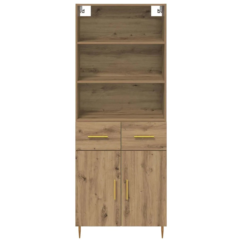 Credenza con Cassetto-Buffet-Armadio da cucina Rovere artigianale 69,5 x 34 x 180 cm 398421