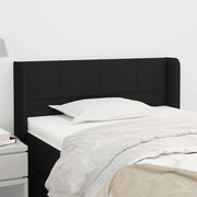Testiera ad Orecchio-Testata con Orecchie Nera 93x16x78/88 cm in Tessuto 576061