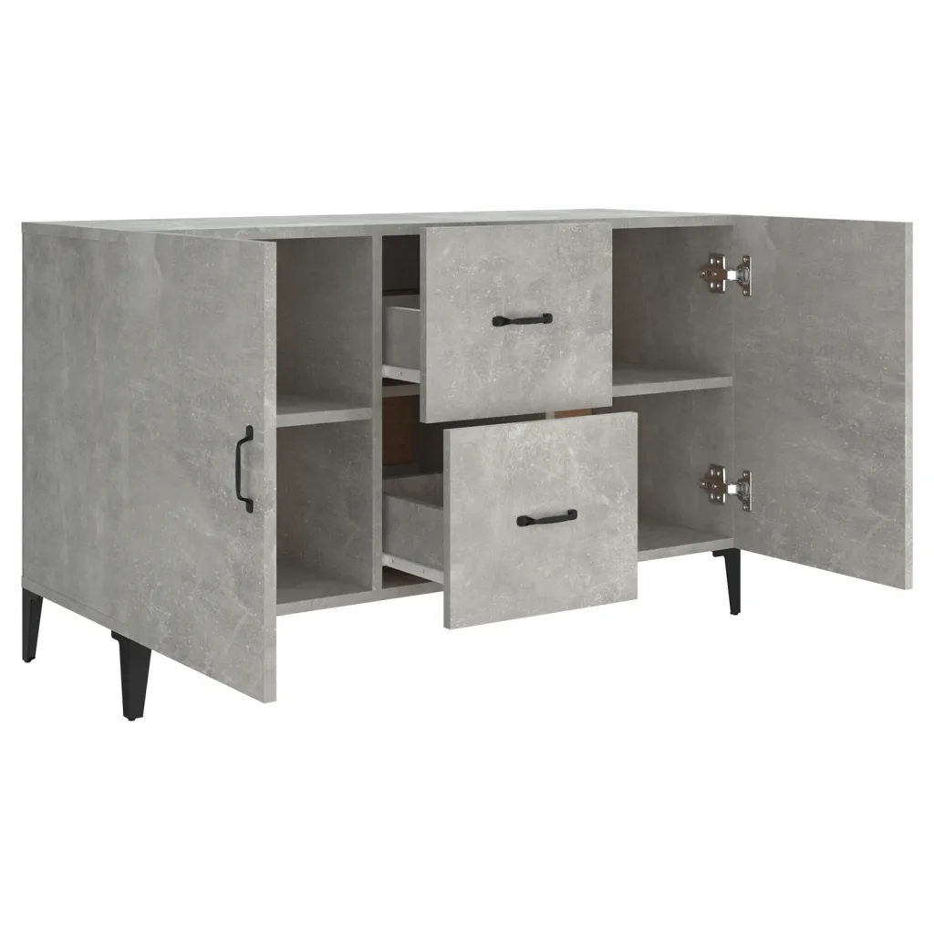 Credenza Grigio Cemento 100x36x60 cm in Legno Multistrato 812523