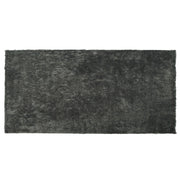 Tappeto Shaggy tappetino Misto Cotone Grigio Scuro Poliestere 80 x 150 cm Soffice pelo lungo