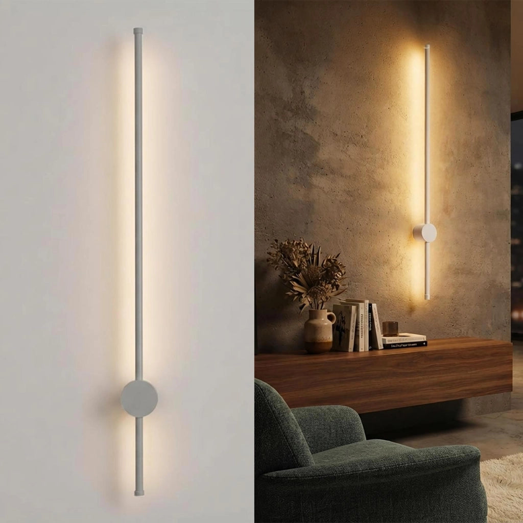 Applique Barra Luminosa Lineare LED 12W CCT Lampada Decorativa Moderna Parete Luce Orientabile Soggiorno Camera da Letto 230V BIANCO