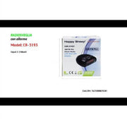 Trade Shop - Radiosveglia Con Allarme Radio Sveglia Fm Display A Led Rossi Cr-3193 Orologio -